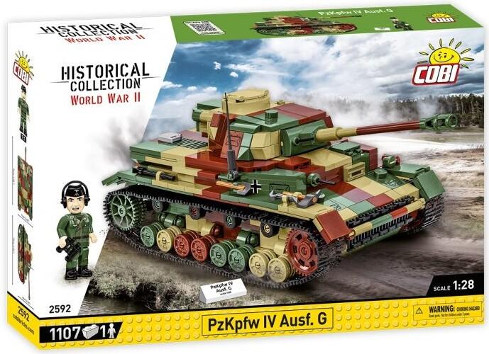 COBI Historical Collection 2592 - PzKpfw IV Ausf. G, Panzerkampfwagen IV, WWII, Bausatz 1:28, 1107 Klemmbausteine