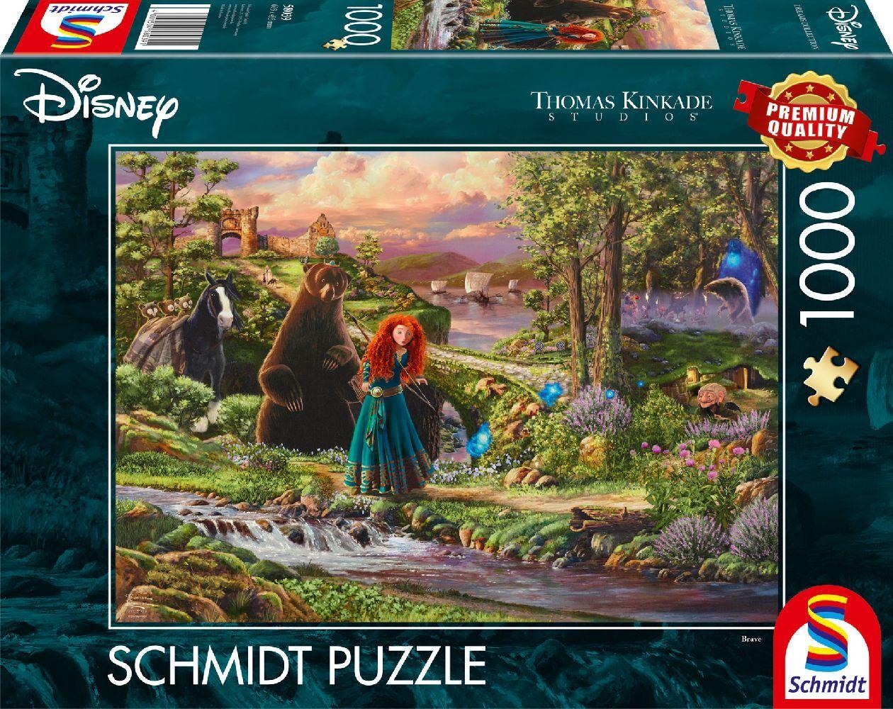 Schmidt Spiele 58039 - Disney, Brave, Merida, Puzzle Thomas Kinkade 1.000 Teile - Disney