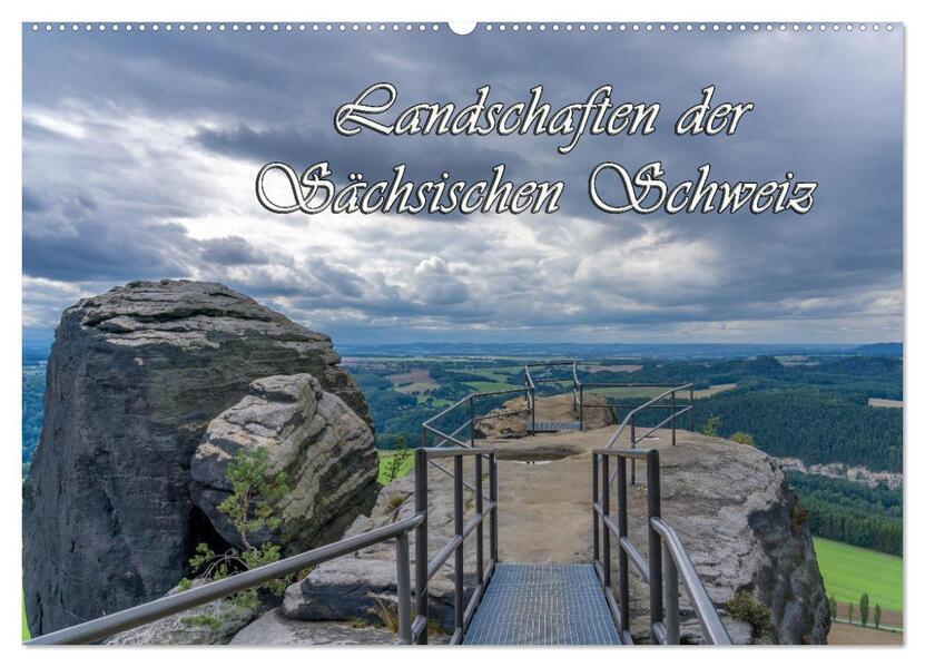 Landschaften der Sächsischen Schweiz (Wandkalender 2025 DIN A2 quer), CALVENDO Monatskalender