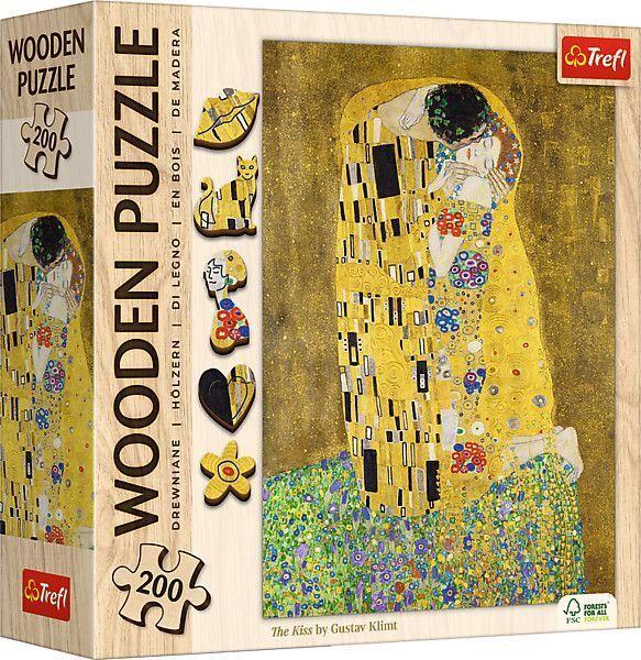 Holz Puzzle 200 - Der Kuss / Gustav Klimt