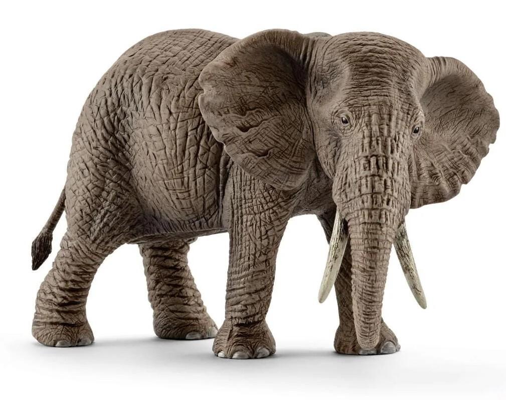 Schleich 14761 - Wild Life, Afrikanische Elefantenkuh, Länge: 14,6 cm