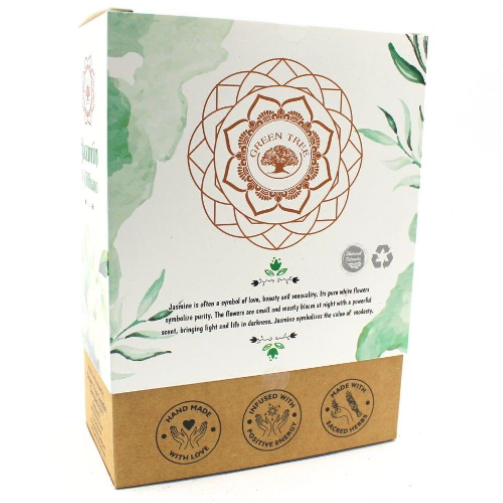 Räucherstäbchen Green Tree Jasmine & Olibanum Botanical Incense, 9 dicke Stäbchen