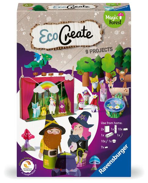 Ravensburger EcoCreate 23921 - Theater im Wald - DIY Bastelset für Kinder ab 6 Jahren