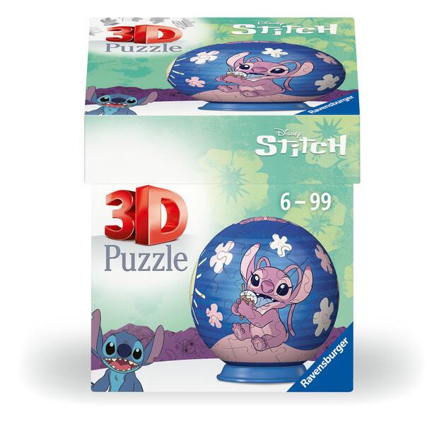 Ravensburger 3D Puzzle 11597 - Puzzle-Ball Disney Stitch & Angel - für große und kleine Stitch Fans ab 6 Jahren