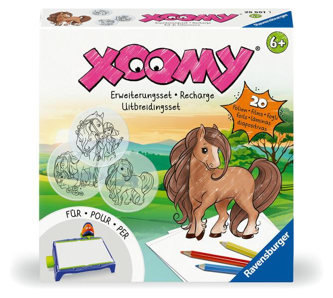 Ravensburger Xoomy Erweiterungsset Pferde - Erweiterungsset für den Xoomy Midi oder Maxi, Xoomy Erweiterung mit 20 neuen Motiven.