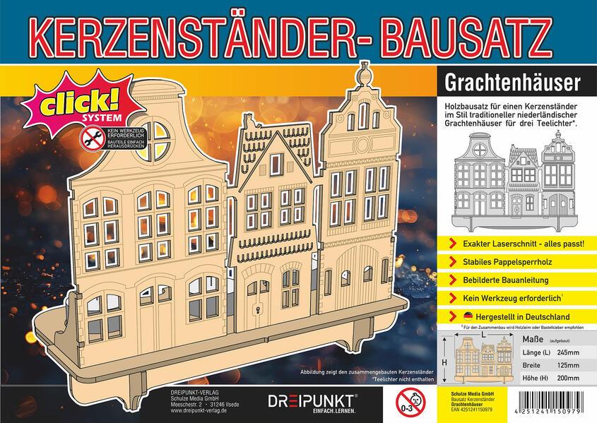 Grachtenhäuser Kerzenständer-Bausatz