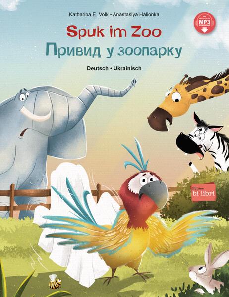 Spuk im Zoo. Kinderbuch Deutsch-Ukrainisch