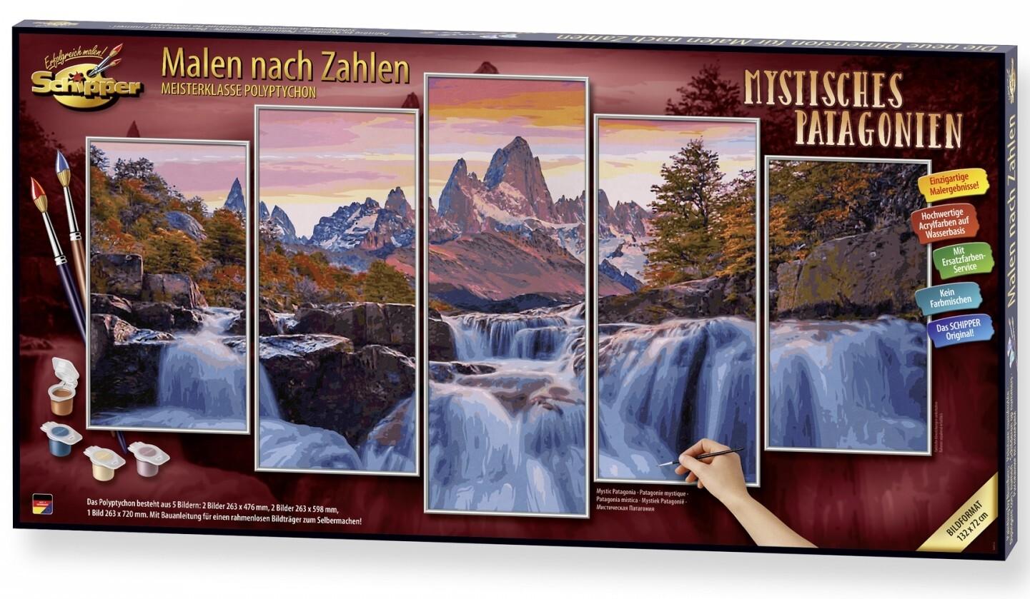 Schipper 609450913 - Malen nach Zahlen, Mystisches Patagonien, Südamerikas, Polyptychon, 132 x 72 cm