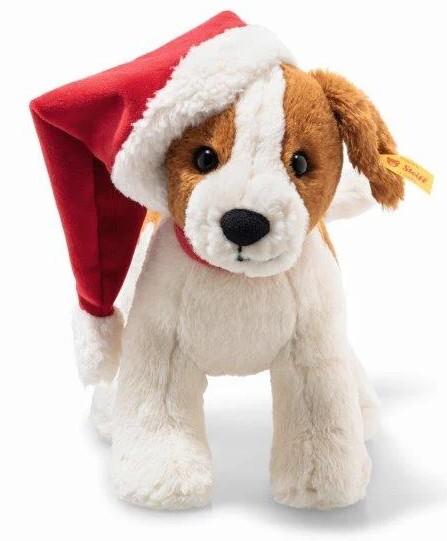 Steiff 114199 - Snuffy Hund Cosy Christmas, braun/beige, 27 cm