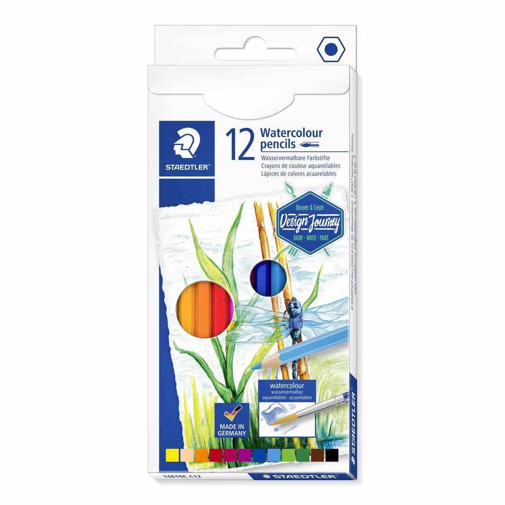 STAEDTLER Aquarellstifte 146 10C wasservermalbar, 12er Set