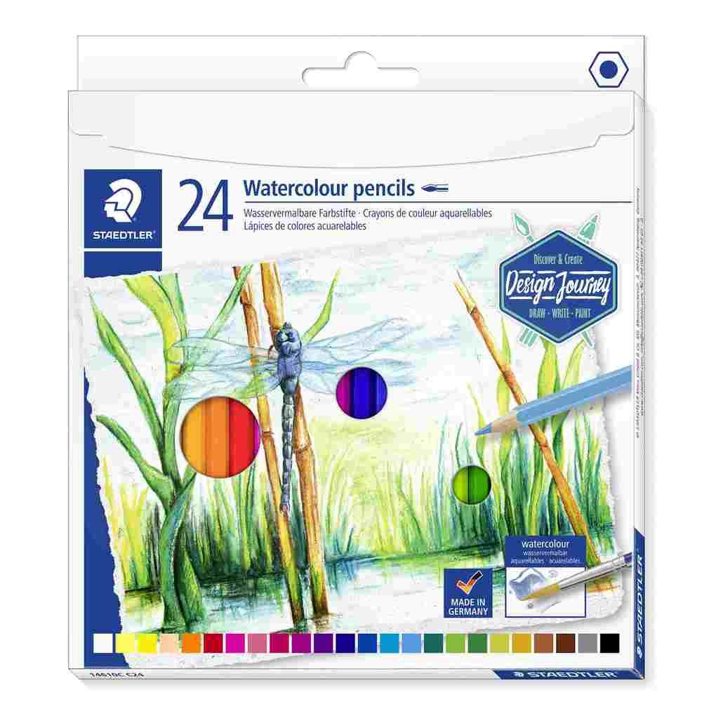 STAEDTLER Aquarellstifte 146 10C wasservermalbar, 24er Set