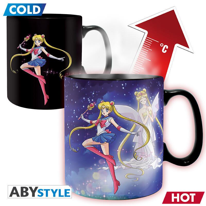 SAILOR MOON - Mug Heat Change- 460ml- Sailor&Chibi- cardboard