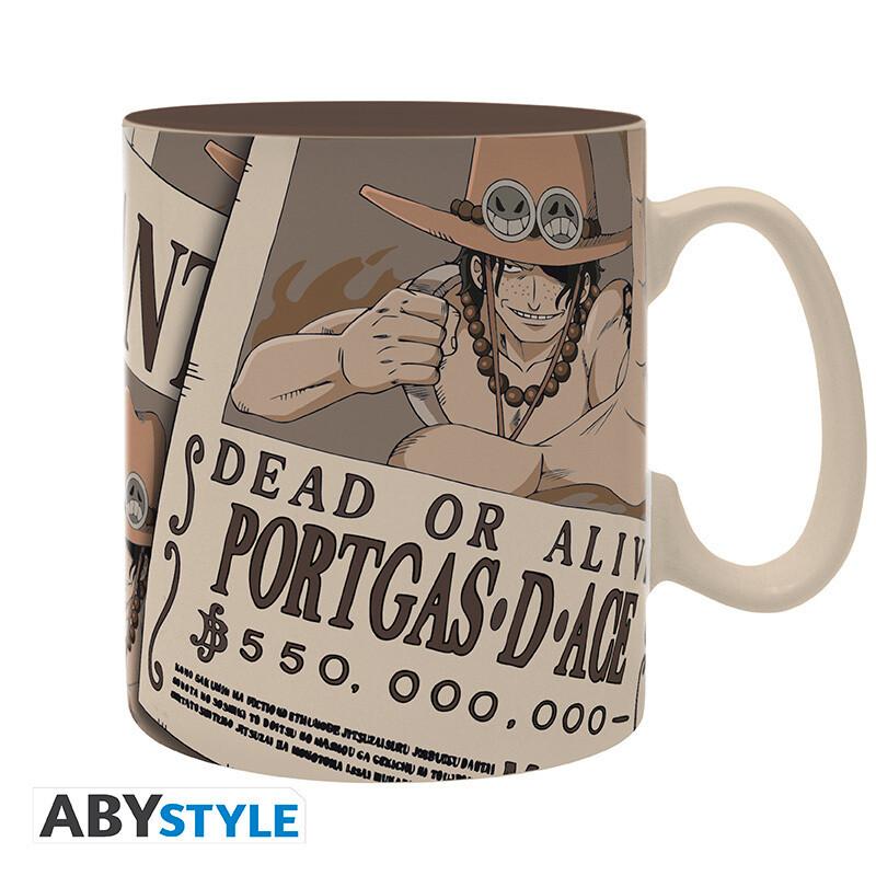 ONE PIECE - Mug - 460ml - Wanted Ace - cardboard box