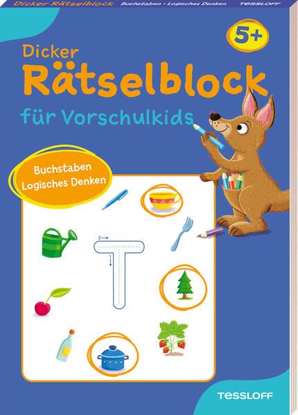 Dicker Rätselblock für Vorschulkids. Buchstaben, Logisches Denken