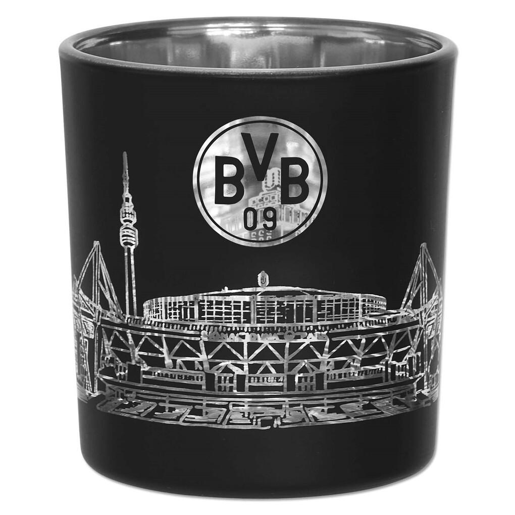 BVB Borussia Dortmund Windlicht, Teelicht, Glas ca. 8 cm