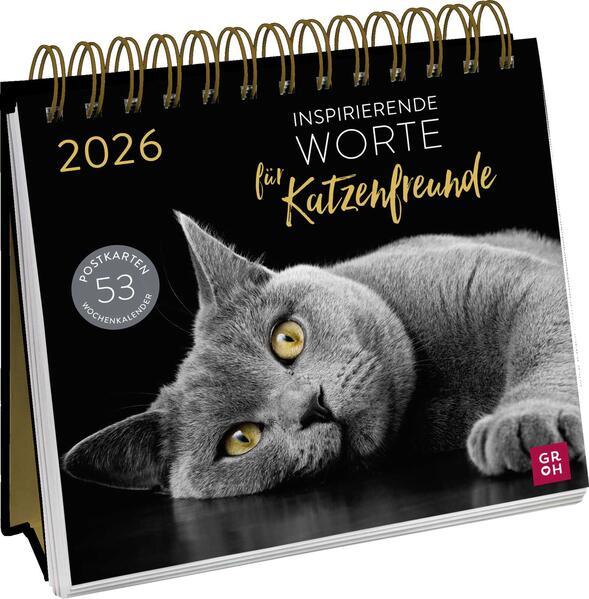 Postkartenkalender 2026: Inspirierende Worte für Katzenfreunde