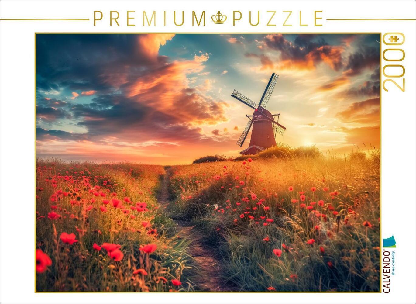 CALVENDO Puzzle Ein Motiv aus dem Kalender Im Reich der Windmühlen | 2000 Teile Lege-Größe 90x67cm F