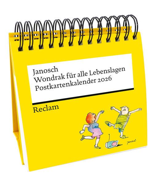 Janosch: 'Wondrak für alle Lebenslagen' (Postkartenkalender 2026). Mit Zitaten und Illustrationen von Janosch