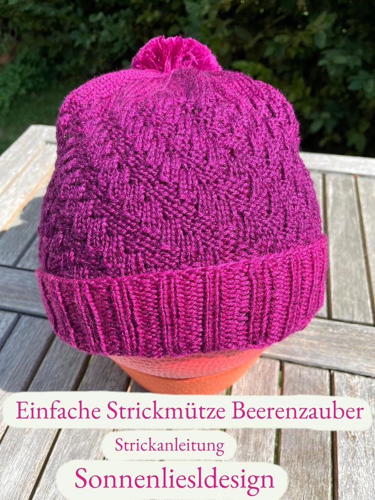 Einfache Strickmütze "Beerenzauber"