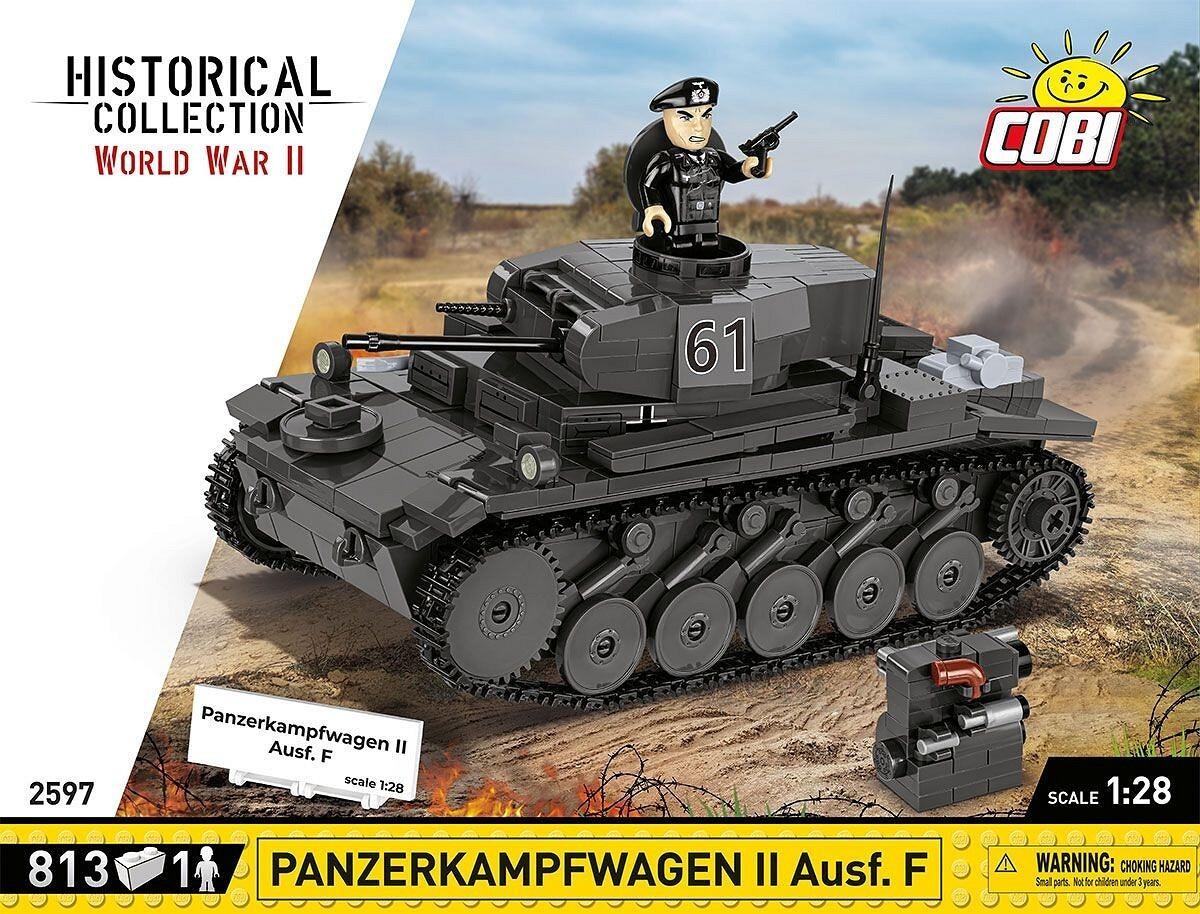 COBI Historical Collection 2597 - Panzerkampfwagen II Aus.f, World War II, 1:28 Bausatz 813 Klemmbausteine/1 Figur