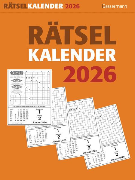 Rätselkalender 2026. Der beliebte Abreißkalender für alle Rätselfreunde