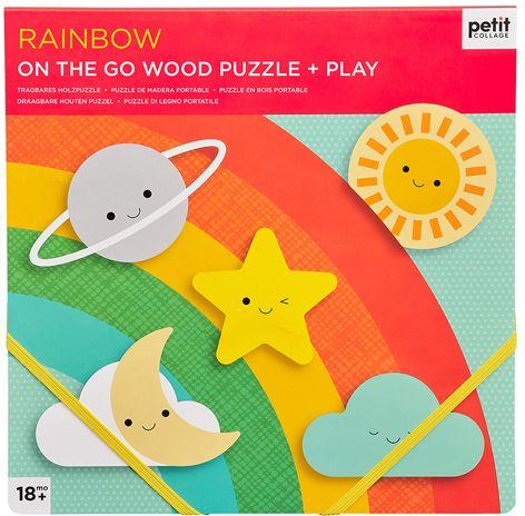 Rainbow Chunky Wood Puzzle + Play