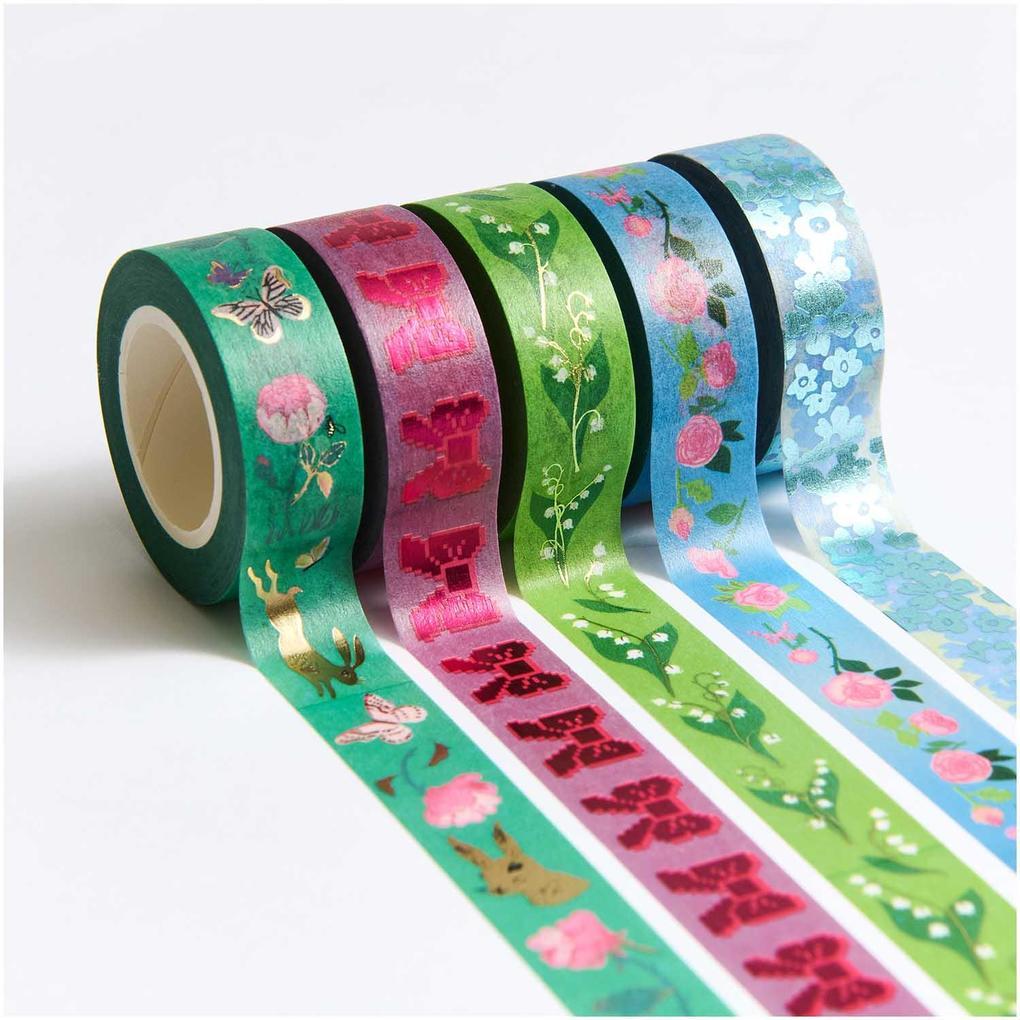 Tape Set La Vie En Rose, Green / Blue FSC MIX