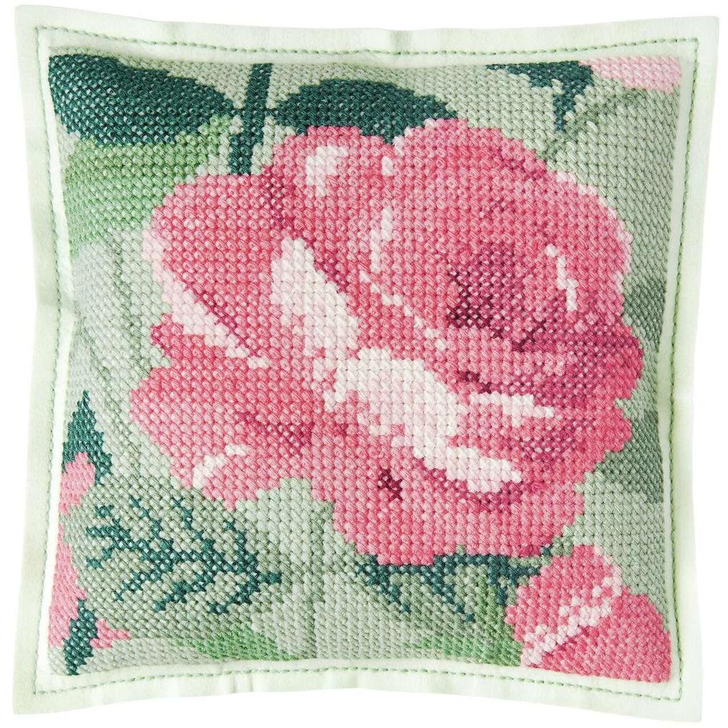 Filzkissen zum Besticken, Rose, 42x42cm