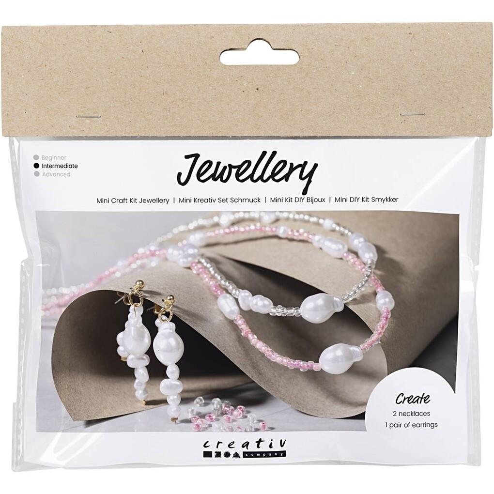 Creativ Company Mini Kreativ Set Schmuck, Halsketten und Ohrringe, Glänzend