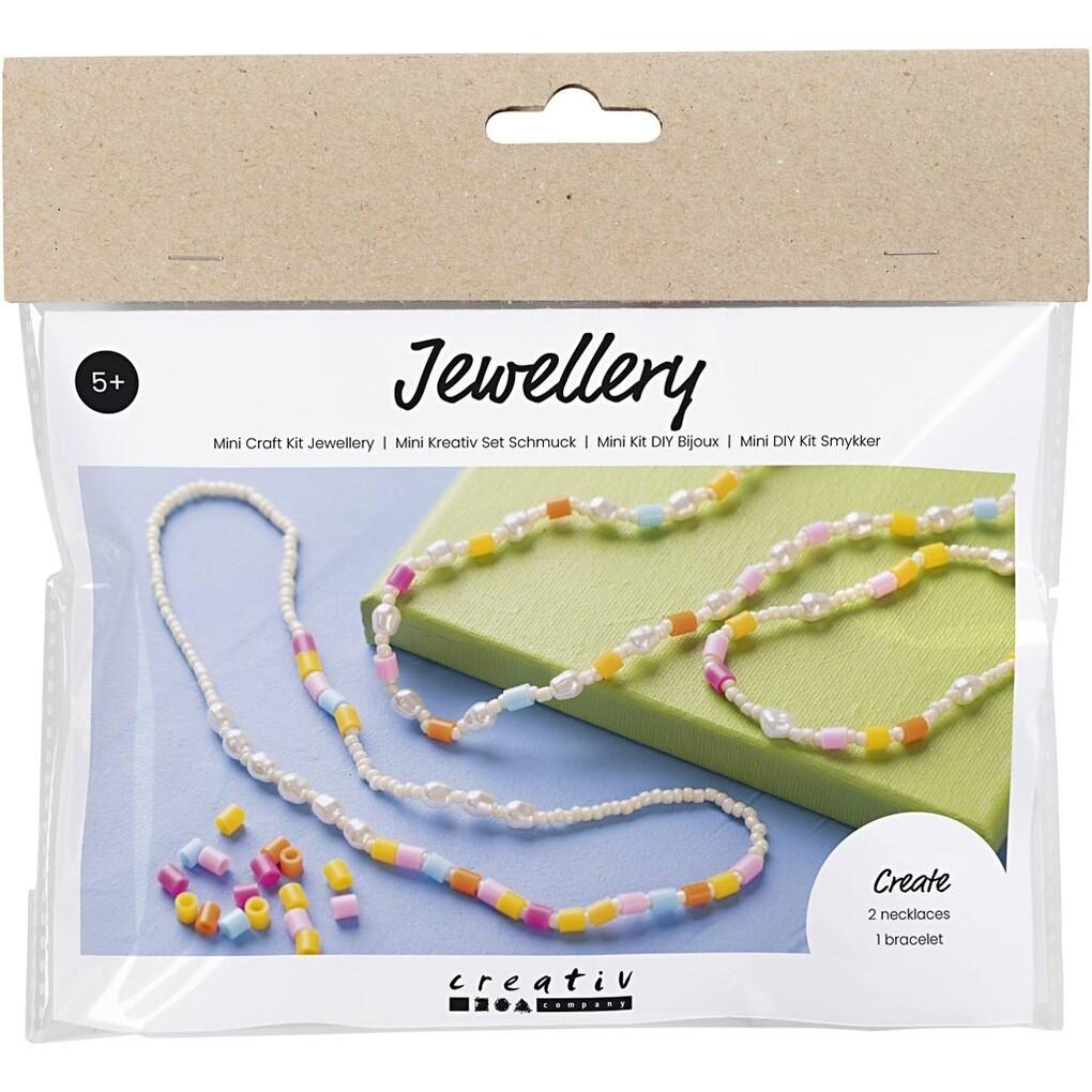 Creativ Company Mini Kreativ Set Schmuck, Halskette und, Armband Sortierte Farben