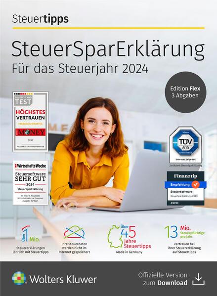 SteuerSparErklärung flex (Steuerjahr 2024) (Code in a Box)