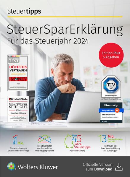 SteuerSparErklärung plus (Steuerjahr 2024) (Code in a Box)