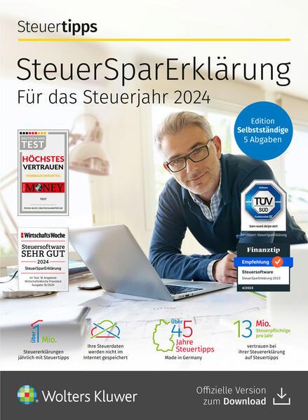 SteuerSparErklärung für Selbstständige (Steuerjahr 2024)(Code in a Box)