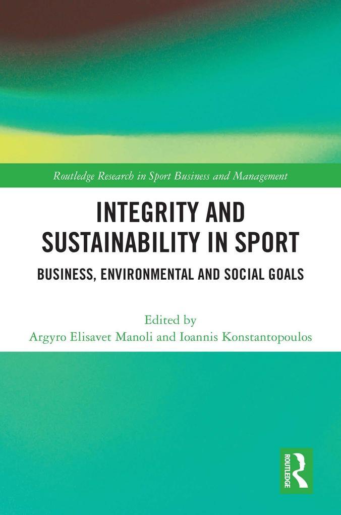 Integrity and Sustainability in Sport