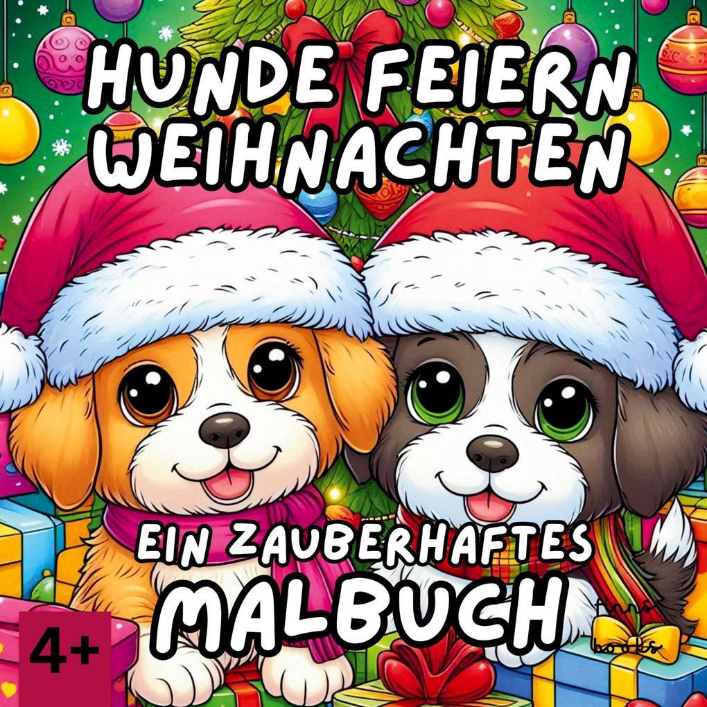 Hunde feiern Weihnachten