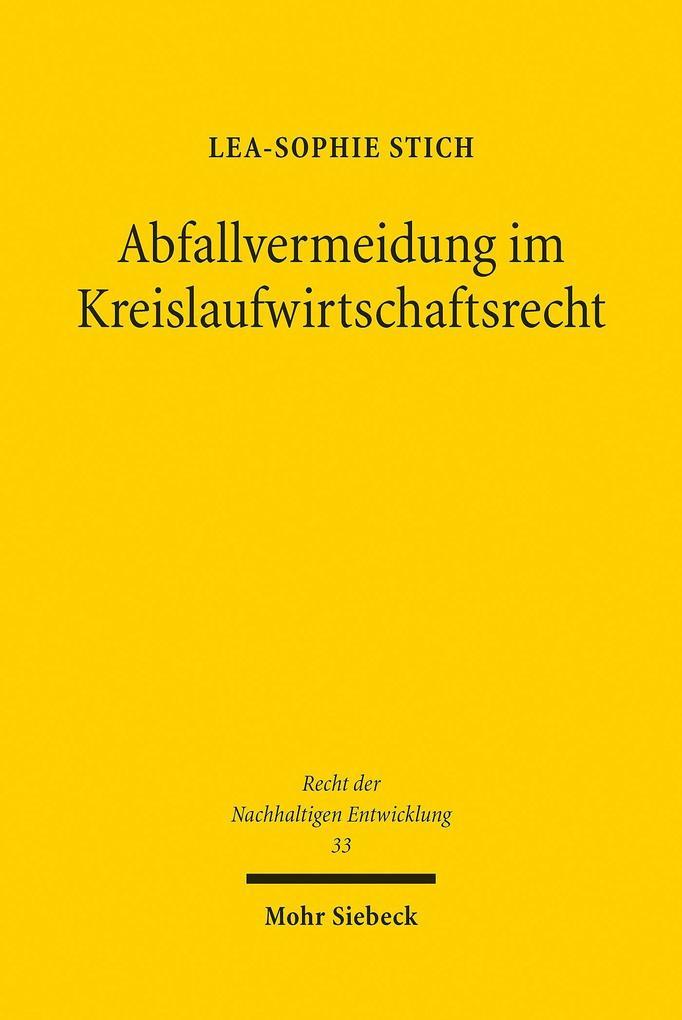 Abfallvermeidung im Kreislaufwirtschaftsrecht