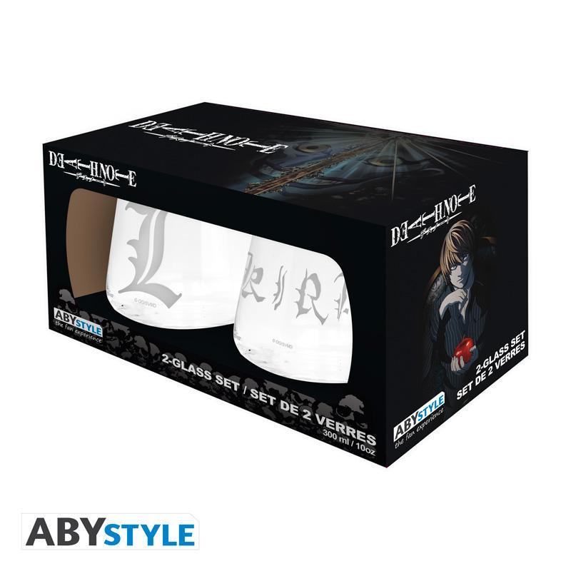 DEATH NOTE 2 Glass Set Kira & L