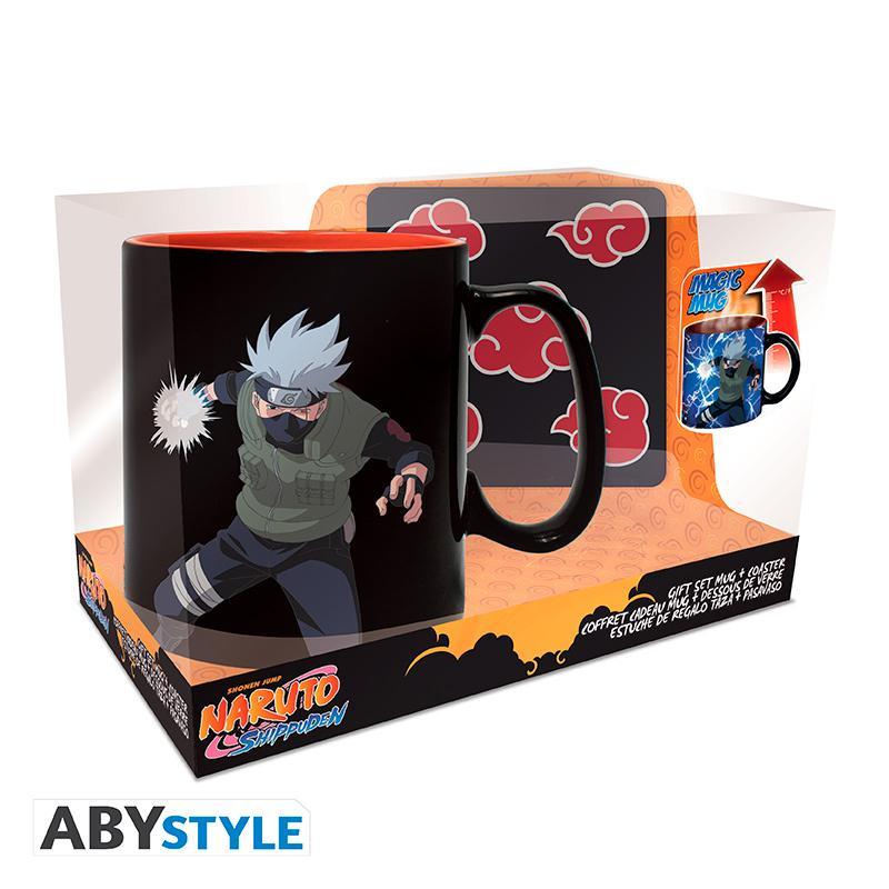 NARUTO SHIPPUDEN Gift set Mug Heat Change + Coaster Akatsuki