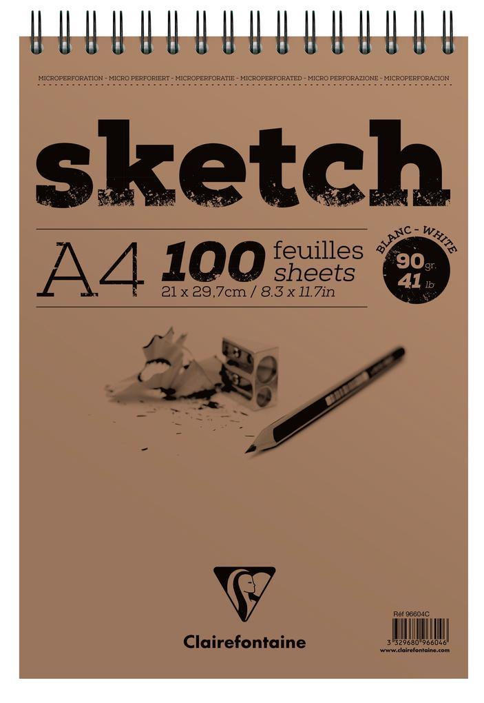 Sketch, Skizzenblock A4, 21x29,7cm, 90g, 100 Blatt