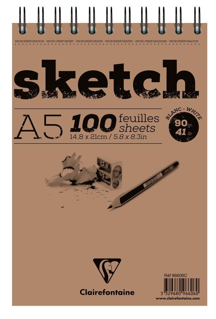 Sketch, Skizzenblock A5, 14,8x22cm, 90g, 100 Blatt