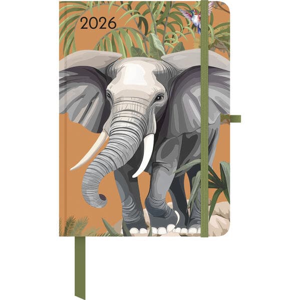 GreenLine Diary Jungle 2026 - Buchkalender - Taschenkalender - 16x22