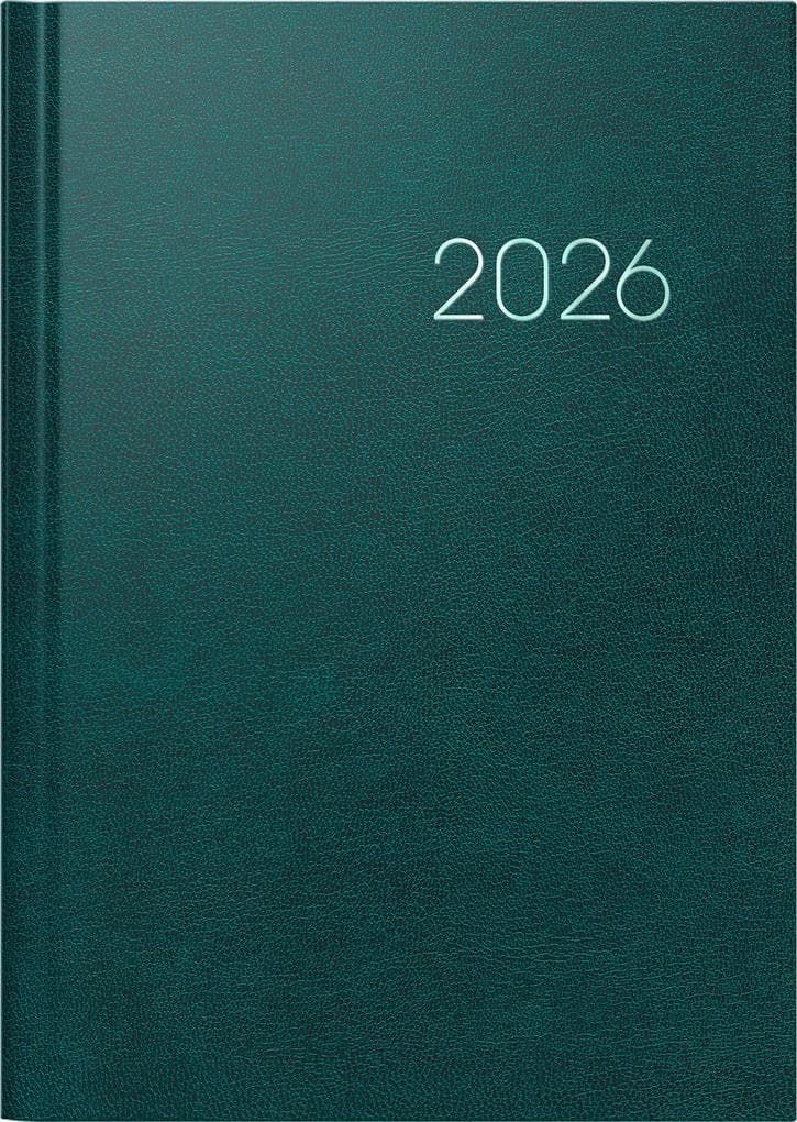 BRUNNEN 1079660906 | Buchkalender Mod. 796 2026 | A5, Kunststoff, schwarz