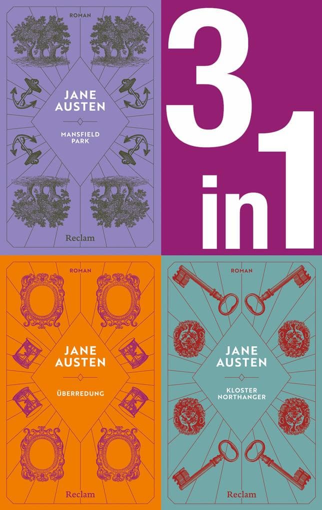 Jane Austen: Drei Romane in einem E-Book (3-in-1-Bundle). Mansfield Park, Kloster Northanger, Überredung