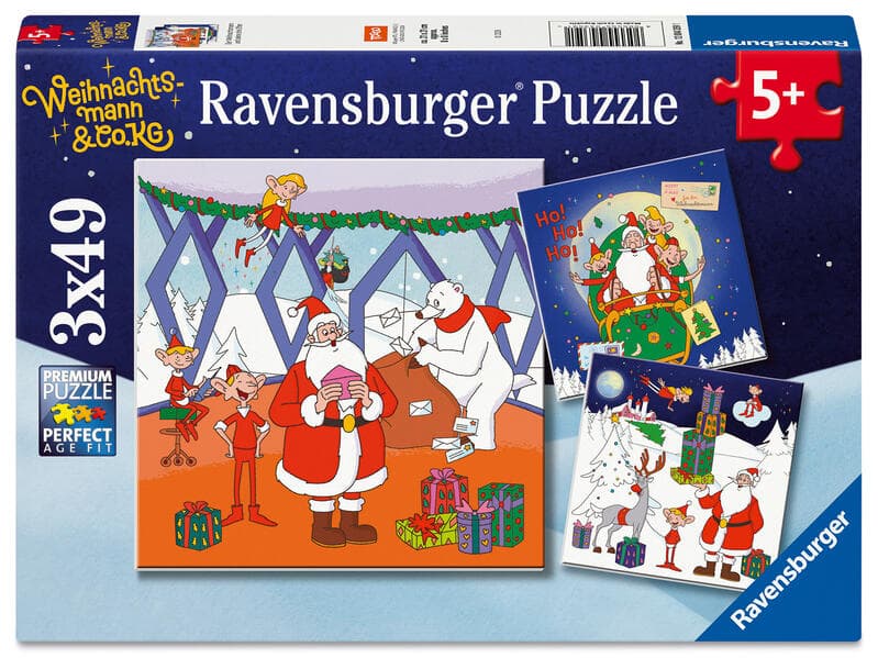 Kinderpuzzle 3x49 Teile - Weihnachtsmann & Co.KG - Weihnachtsmann & Co. KG