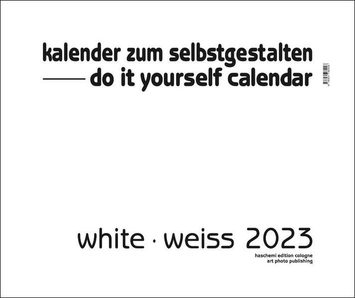 White Weiss 2025 Blanko Gross XL Format