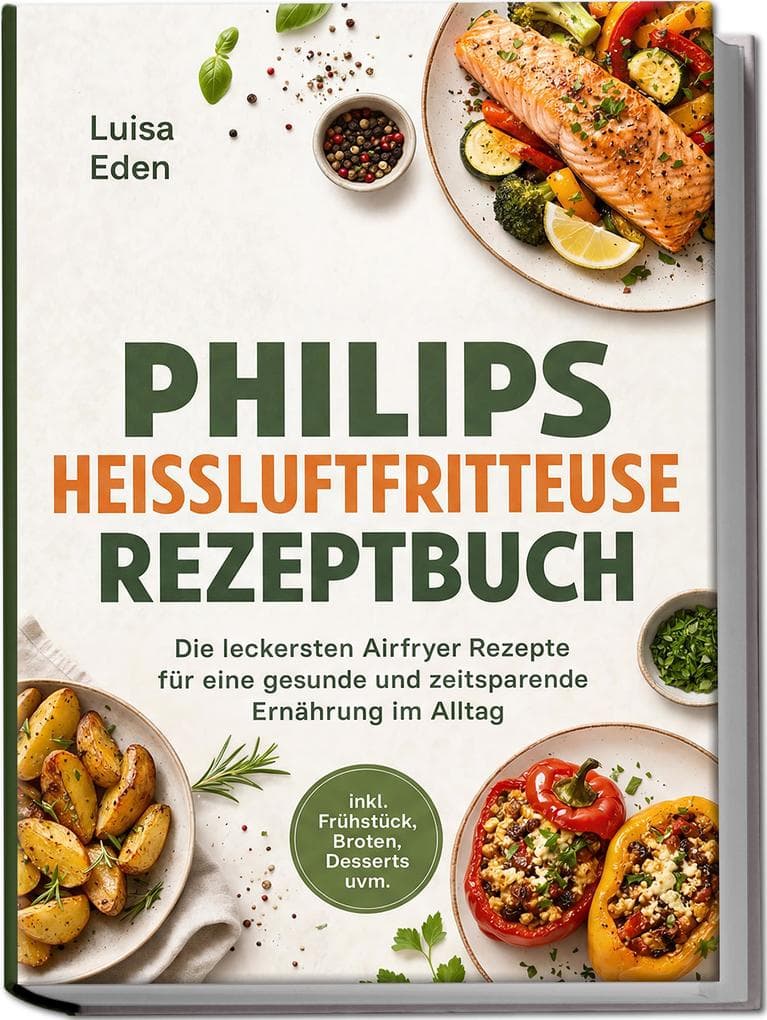 Philips Heißluftfritteuse Rezeptbuch: Die leckersten Airfryer Rezepte für eine gesunde und zeitsparende Ernährung im Alltag - inkl. Frühstück, Broten, Desserts uvm.