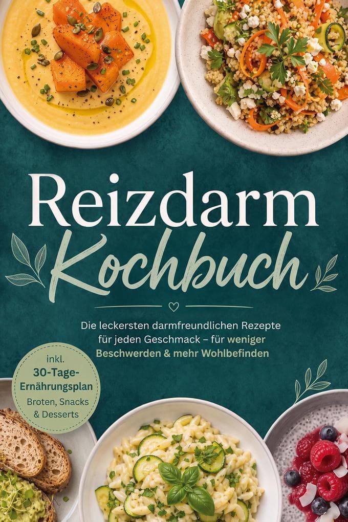 Reizdarm Kochbuch: Die leckersten darmfreundlichen Rezepte für jeden Geschmack - für weniger Beschwerden & mehr Wohlbefinden - inkl. 30-Tage-Ernährungsplan, Broten, Snacks & Desserts