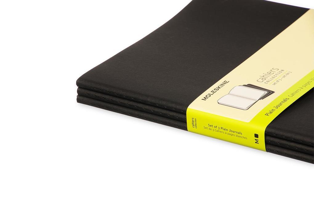 Moleskine Cahier Extra Large blanko schwarz. 3er Pack