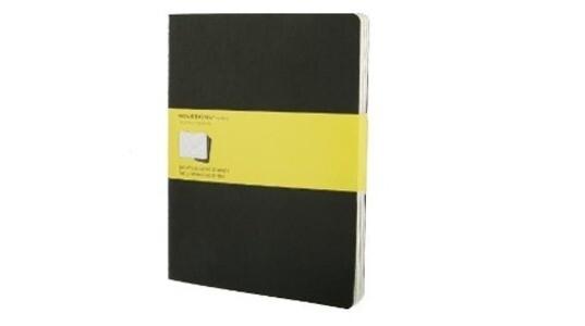 Moleskine Cahier Extra Large kariert schwarz. 3er Pack