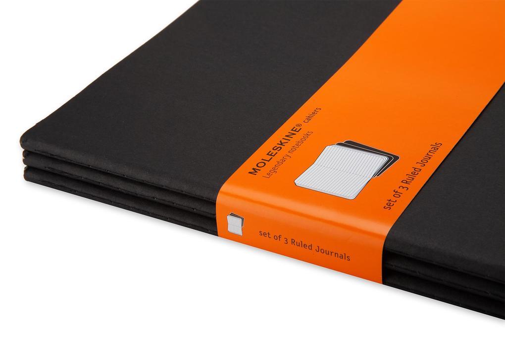 Moleskine Cahier Extra Large liniert schwarz. 3er Pack